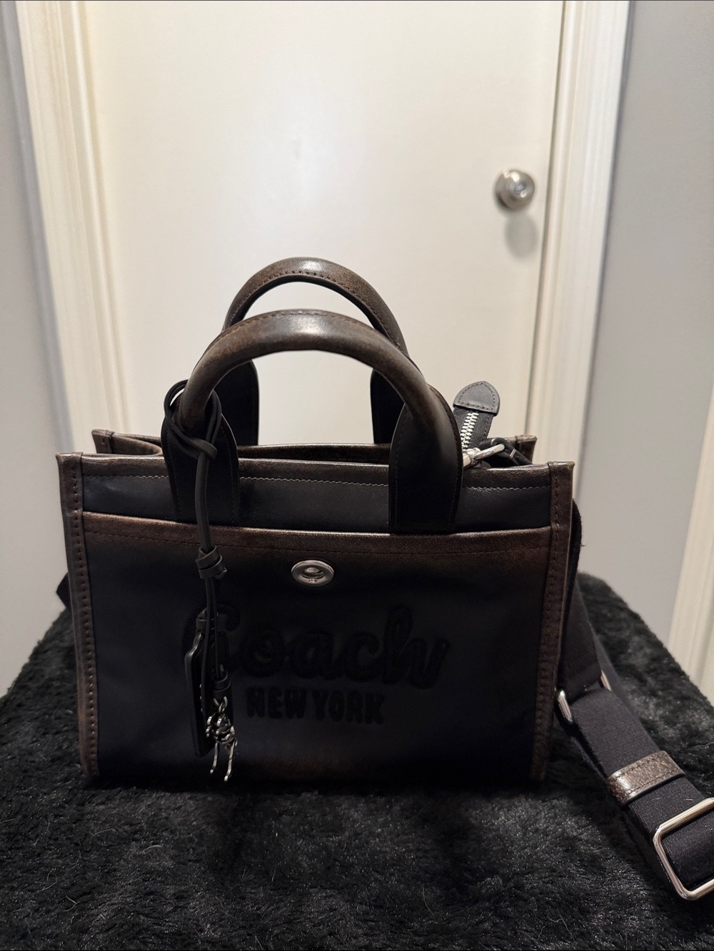 Coach Loved Leather Messenger Satchel